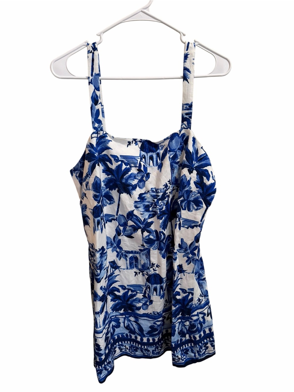 Loft Blue & White Floral Mini Dress size 12